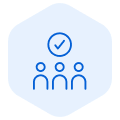 Selected candidates are integrated with the HR/payroll system